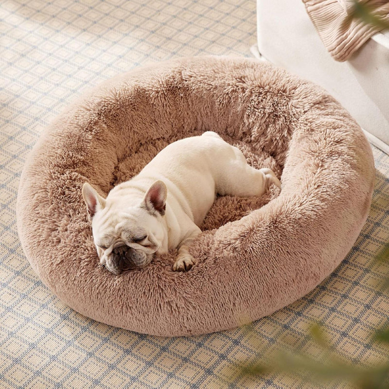 Lit pour chien apaisant et apaisant pour chien, Brun