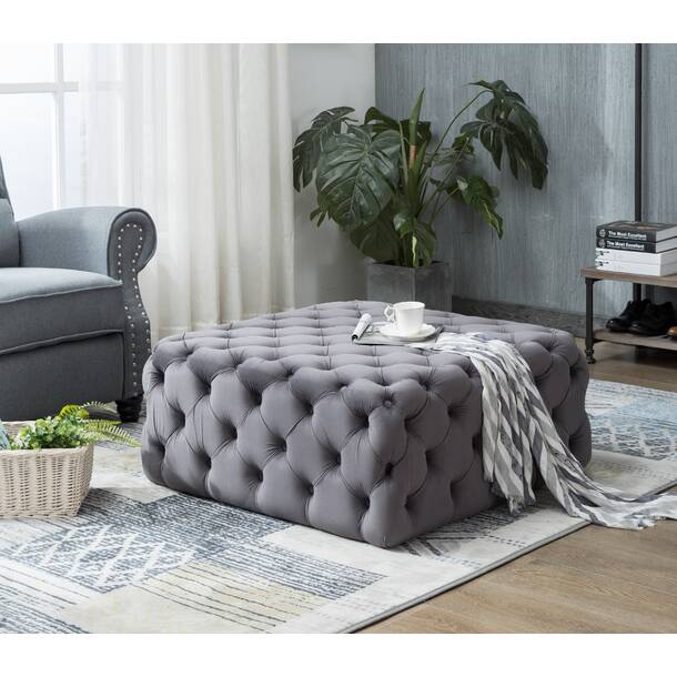 Willa Arlo Interiors Windle Velvet Ottoman & Reviews | Wayfair