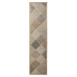 Scandinavian Style Flat-Weave Gray Blue Geometric Pattern By Rug & Kilim