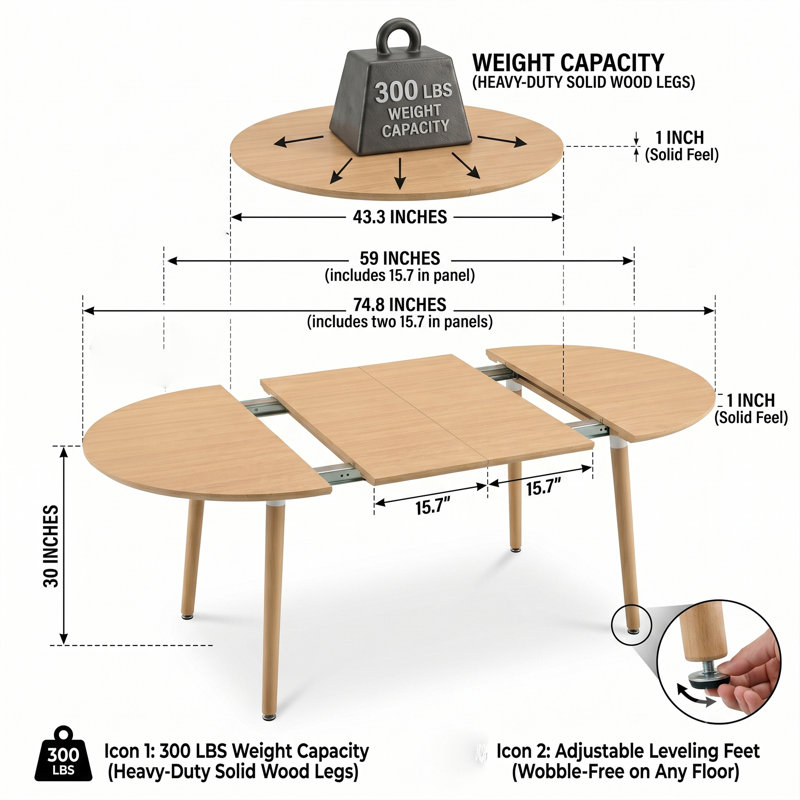 Ensembles de table de salle à manger extensible (doit inclure à la fois la table et la chaise) Modern Home