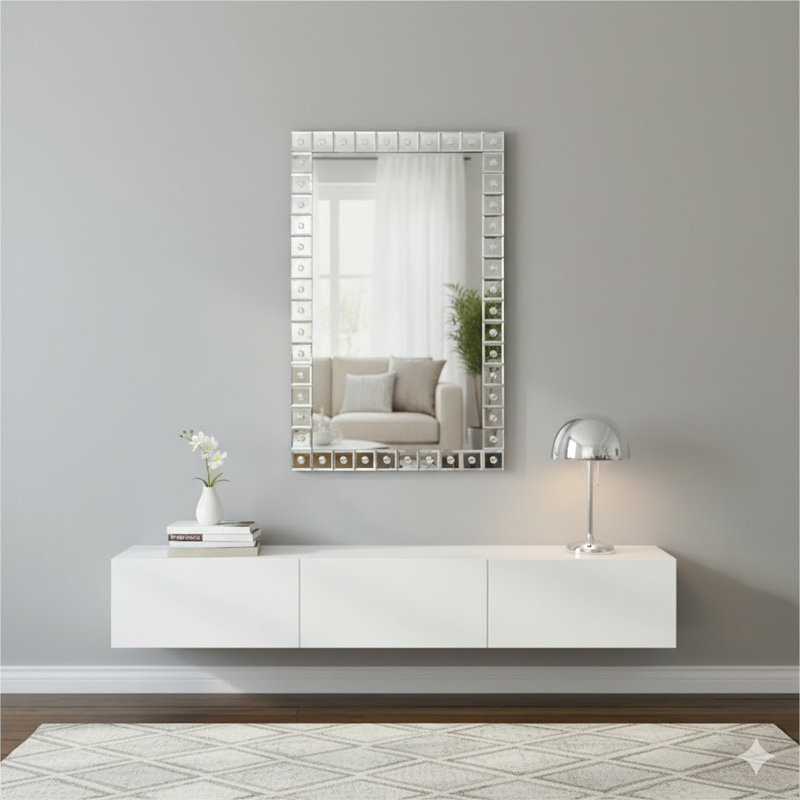 Square Dot Frame Accent Mirror
