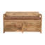 Banc de rangement rembourré en cuir véritable et chêne massif 39 pouces avec tiroirs Gracie Mills-132881713-132881716