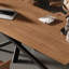 Grand bureau rétro en bois de frêne durable en acier au carbone-784653804