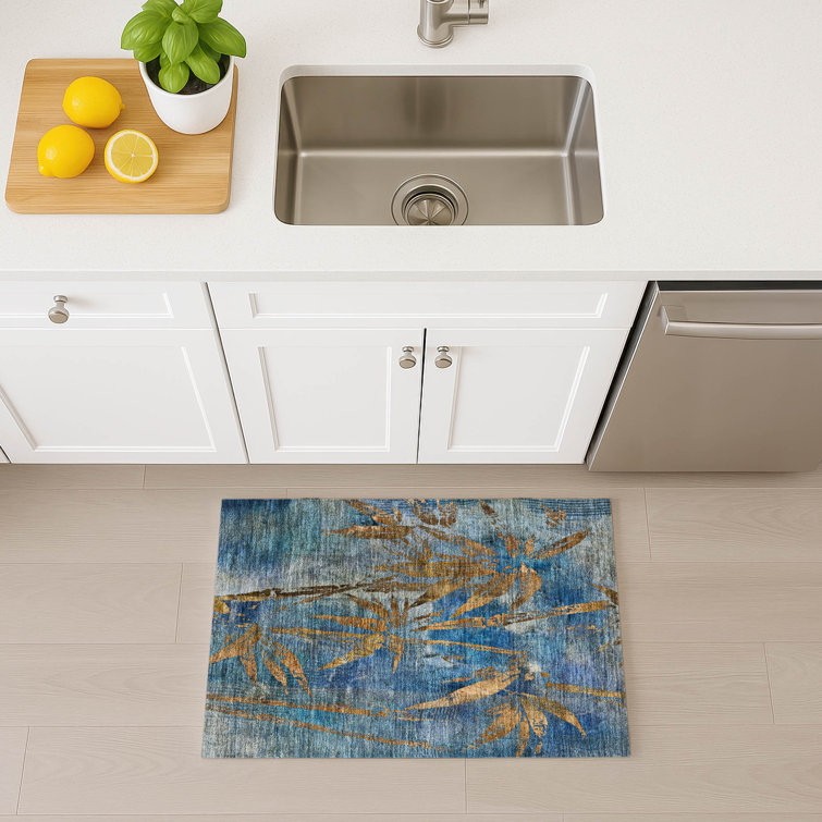 Machine Washable Indoor/Outdoor Bernadette ACN2222 Botanical Rug