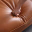 Causeuse coussin orange en cuir véritable-435078492