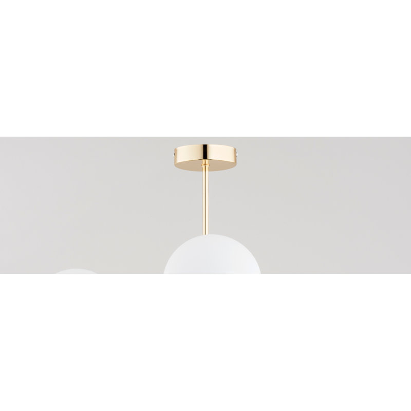 Ambrister 6 - Light Chandelier, White, Gold