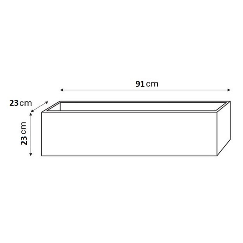 Balance Handmade Window Box Planter, Antique Faux Lead