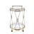 Zekera Champagne Finish Serving Cart