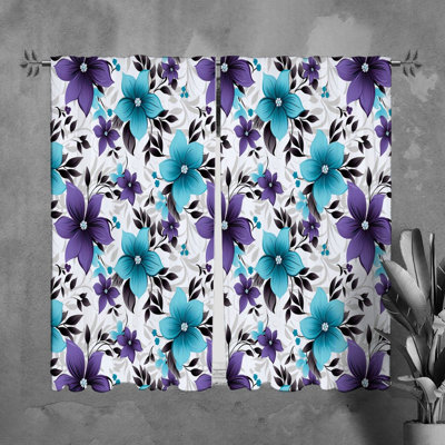 Paire de rideaux obscurcissant en polyester Rhean