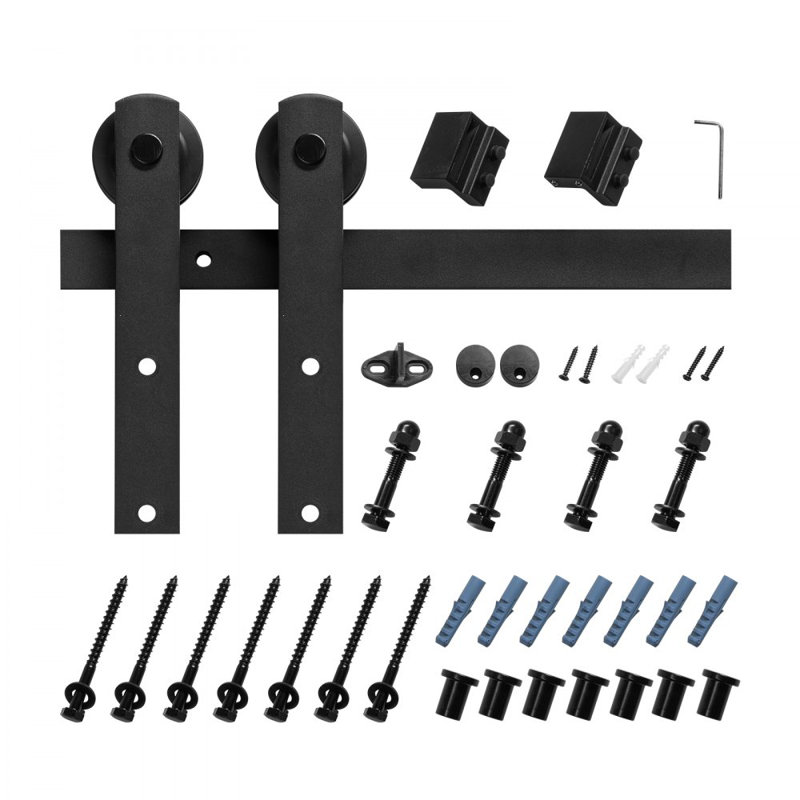 10FT Sliding Barn Door Hardware Kit for Single Sliding Barn Door I-shape
