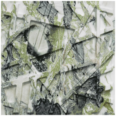 33 Pack 3D Wall Panels For Interior Wall Decor, 12''X12'' Ice Green Marble Effect Accent Textured Wall Panels, Wall Covering Panles For Living Room, Gaming Room, TV Background, Cover 32 Sq.Ft