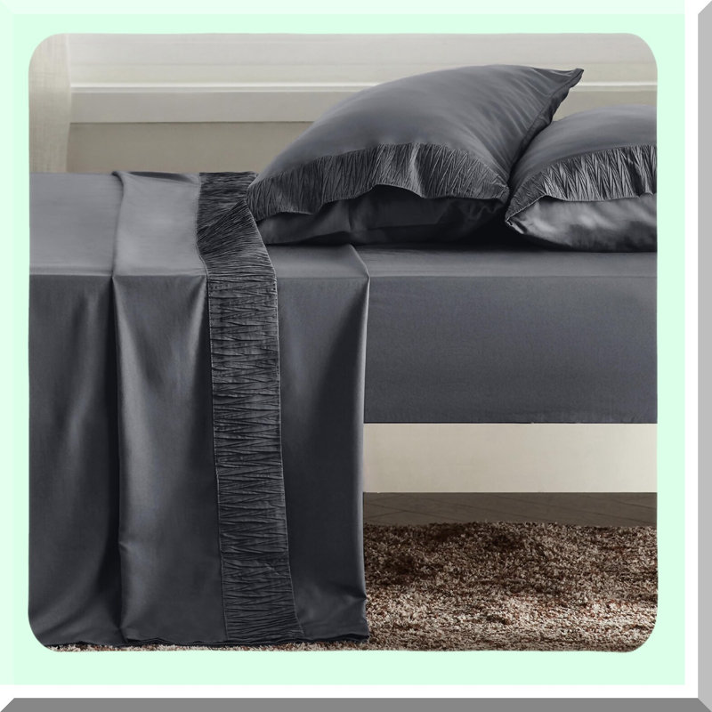 Luxury Grey Queen Size Cooling Microfiber Sheet Set - Soft Hotel Quality Bed Sheets - Easy Care 4 Piece Queen Sheet Set