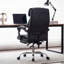 Fauteuil de bureau à hauteur ajustable avec repose-pieds Fauteuil d'ordinateur confortable à haut dossier Fauteuil de jeu inclinable en cuir durable