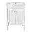 Meuble-lavabo 24 po avec lavabo supérieur, meuble de rangement moderne à 2 niveaux, meuble-lavabo simple, grandes tablettes de rangement-107740364