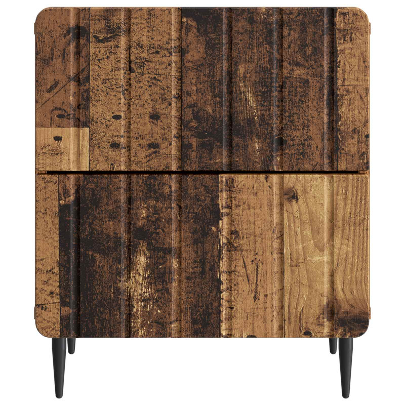 43cm W Manufactured Wood Bedside Table, Old Wood