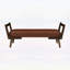 Banc rembourré cannelé pour un confort et un style polyvalents dans divers décors-13591068