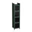 Buffet foncé quatre pour ranger les essentiels dans un espace de rangement avec structure-1900476213