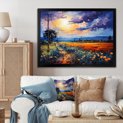 «Power Lines Electric Reverie VII», art mural sur toile