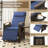 Winston Porter 1 Pcs Patio Wicker Recliner Chair With Adjustable Backrest Footrest Flip Side Table-1249792609