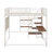 Full Size Loft Metal Bed With Built-In Charging Station And LED Light-1575997004