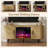65" Fireplace TV Stand with Sliding Doors, Modern Fluted Media Console-74021541