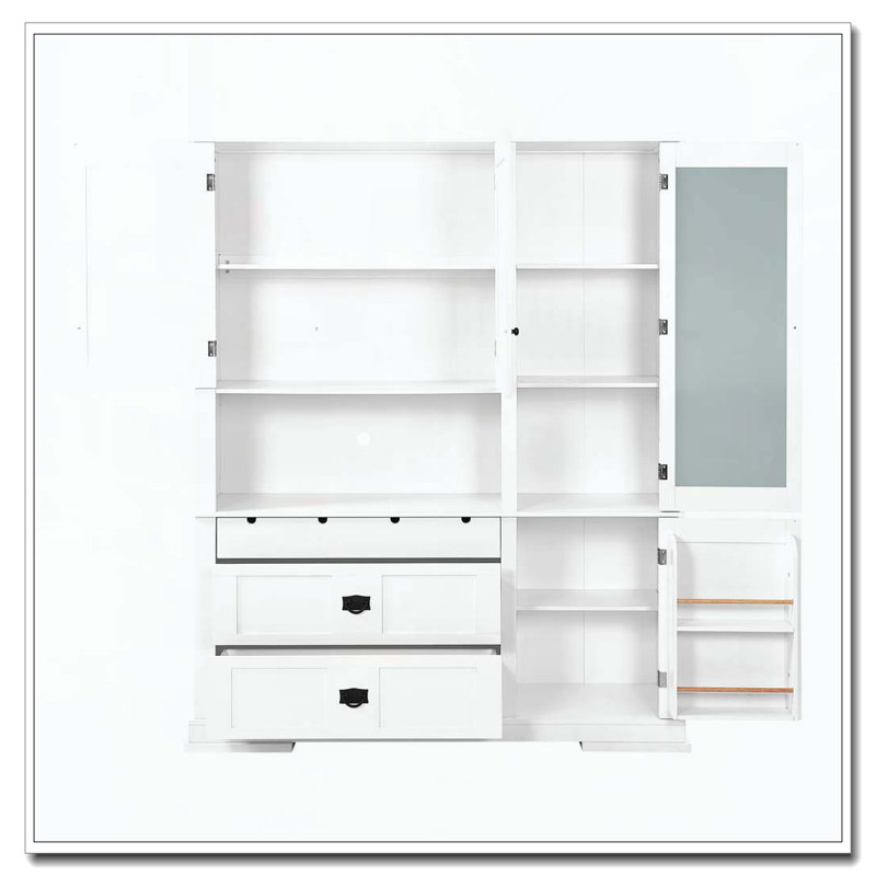 Armoire de cuisine sur pied Traditional, Blanc