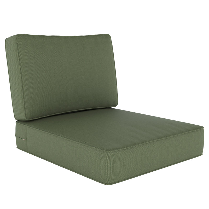Wayfair Custom Outdoor Deep Seating Cushion With Sunbrella Fabric, Cabana Classic Black, 26" W x 30" D