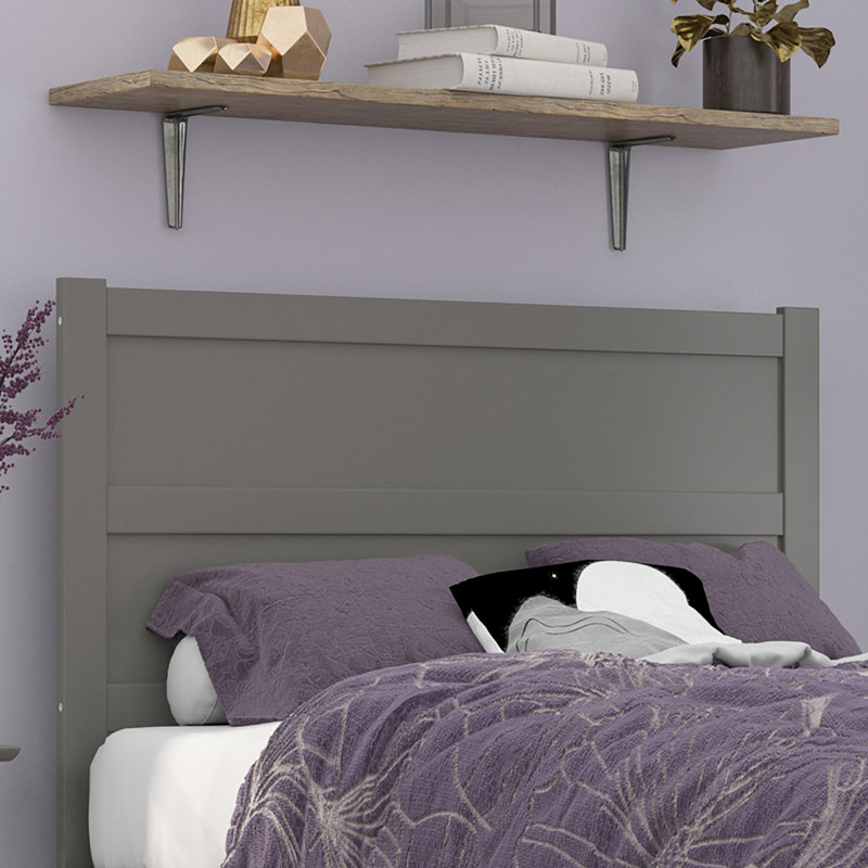 Alessio Wood Panel Headboard, Gray, Full