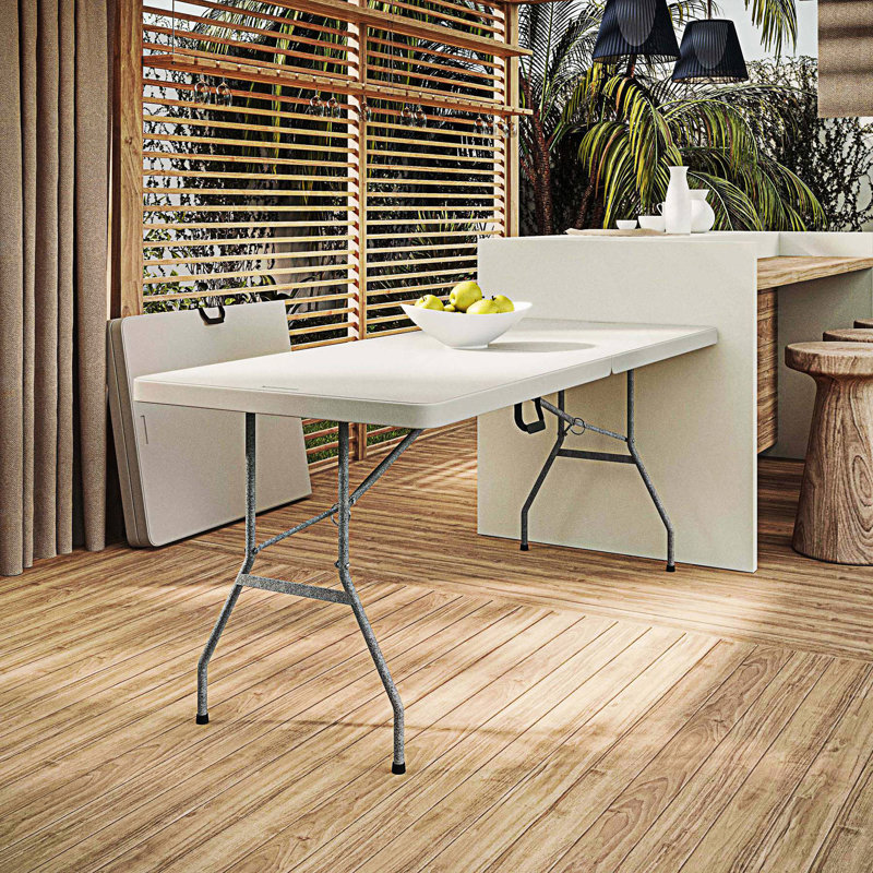 Table pliante moderne en granit de 6 pi avec poignée facile à transporter