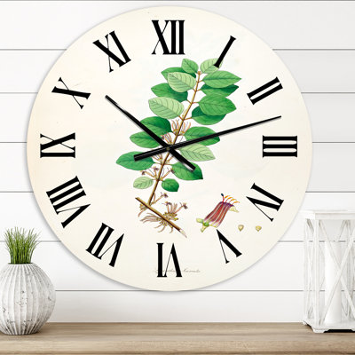 Vintage Plant Life XVII - Horloge murale campagnarde