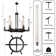 Krystaline 35"D Luxury Round Height Adjustable Black/Gold Wagon Wheel Chandelier(Bulbs Included)