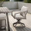 Chaises de patio pivotantes en aluminium avec coussins