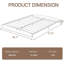 Base de lit double pleine grandeur - Plateforme en métal robuste de 6 pouces, sommier à matelas, silencieux, aucun sommier requis, assemblage facile, antidérapant, blanc-552983211-552983206-552983210