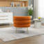 Fauteuil d'appoint rembourré en velours avec repose-pieds Kloi Comfy-547994758