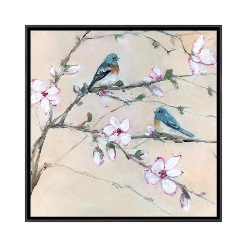 «Sweet Sounds of Summer II» par Sally Swatland - reproduction d'art, 26" H x 26" W x1.5" D, Distressed Black Frame