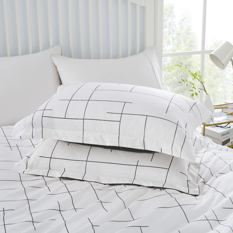 Modern Reversible Duvet Cover Set With Pillow Cases, Kingsize Duvet Cover Set + 2 Standard Pillowcases