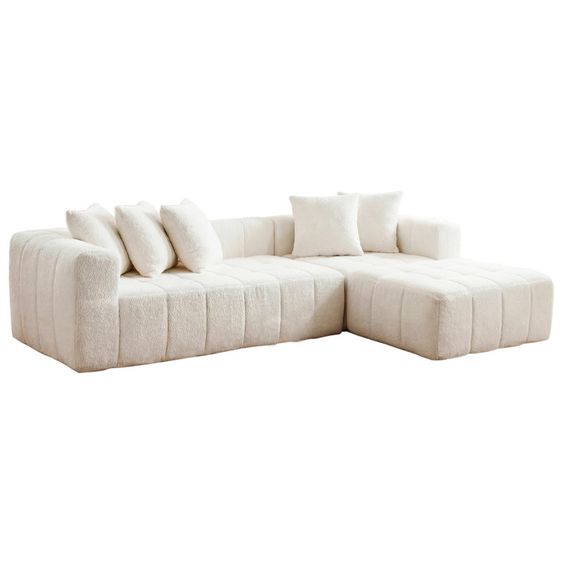 Canapé modulaire 107,9 po Cloud, Blanc