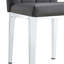 Élégant ensemble de 6 chaises de salle à manger grises avec une structure en métal exquise et des chaises sans accoudoirs à dossier, 6 supports tendance-480143190-480143191-480143193