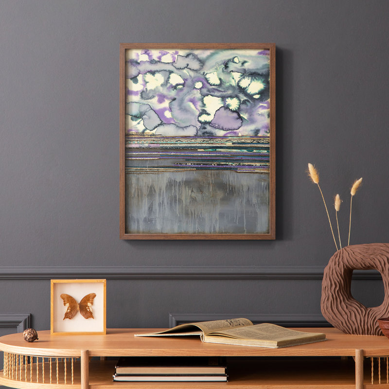 Fireworks Framed Print - Solid Wood, Brown, 10" H x 8" W