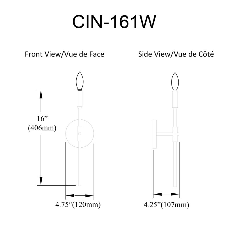 Applique murale 1 lumière Stelly, Laiton vieilli