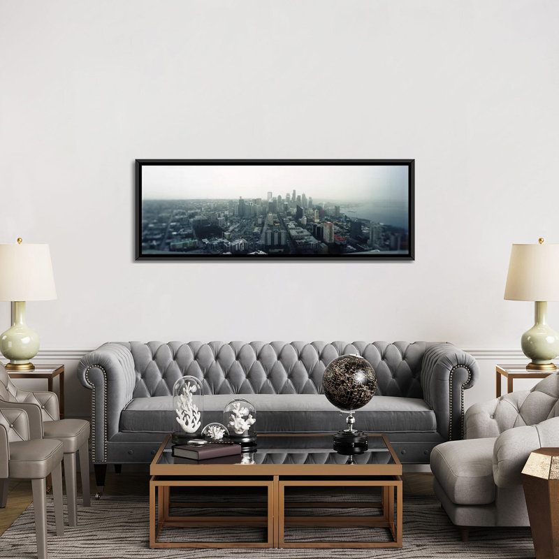 " City Viewed From The Space Needle, Queen Anne Hill, Seattle, Washington State, USA 2010 ", 20" H x 60" W x 1.5" D
