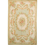 Savonnerie Wool Oriental Area Rug