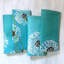 Napkin Set: Dandelions On Aqua