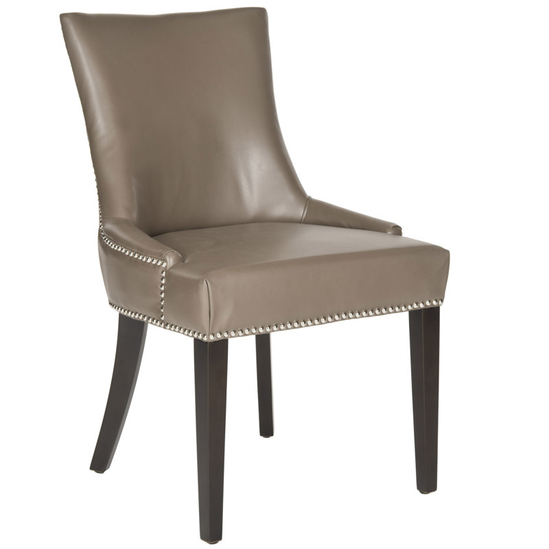 Baumgarten 49.53cm H Upholstered Side Chair, Clay, Black