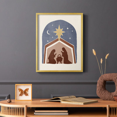 Boho Nativité I, reproduction encadrée - bois massif