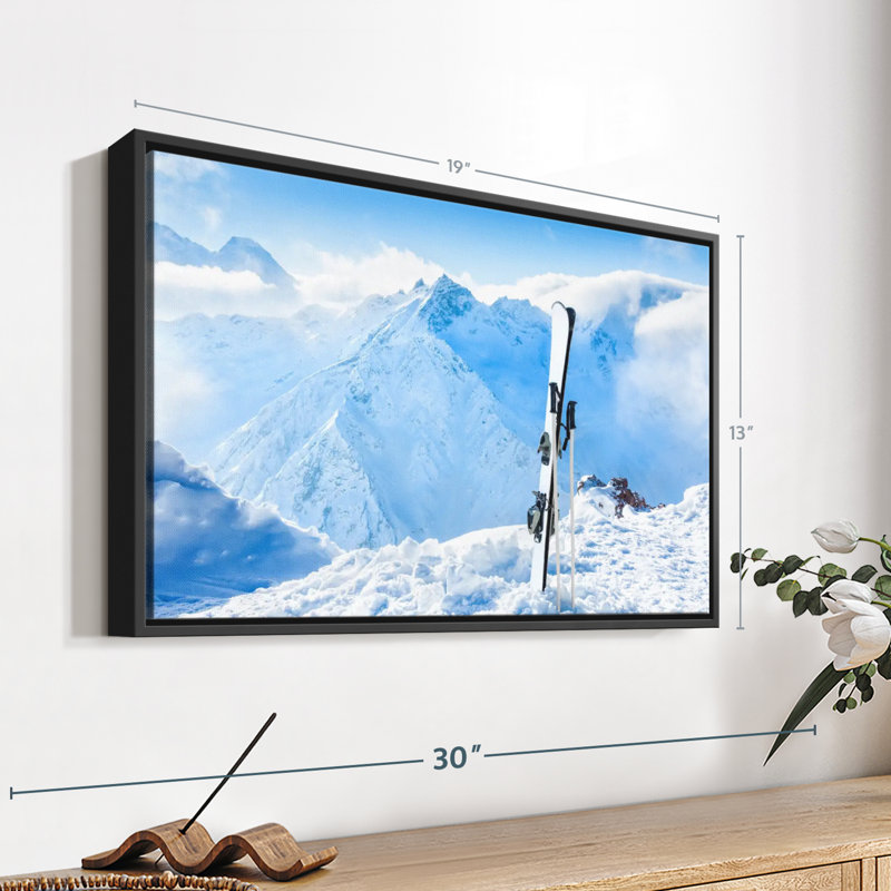 Ski In The Mountains Canvas Print, 13" H x 19" W