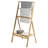 Foldable Beige Freestanding Bamboo Blanket Rack	