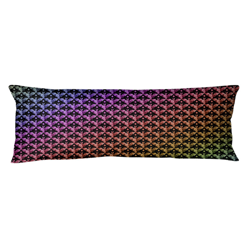 Coussin lombaire pour les roussettes, Bourre en polyester, Jaune/mauve/orange