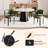 Upholstered Faux Leather Dining Chairs with Curved Backrest, Metal Frame-114982705-114982707