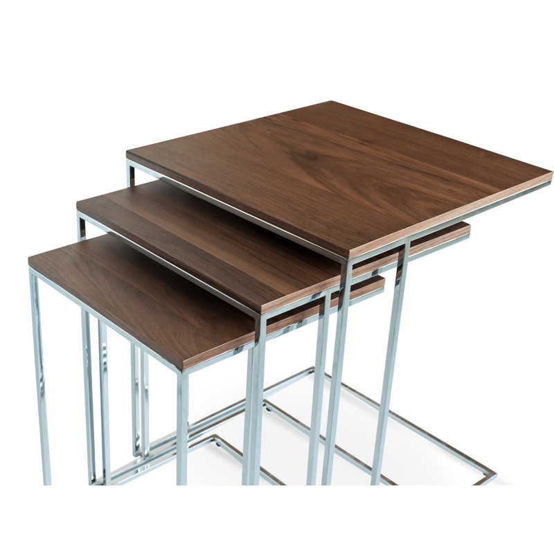 Trois tables gigognes, Chrome